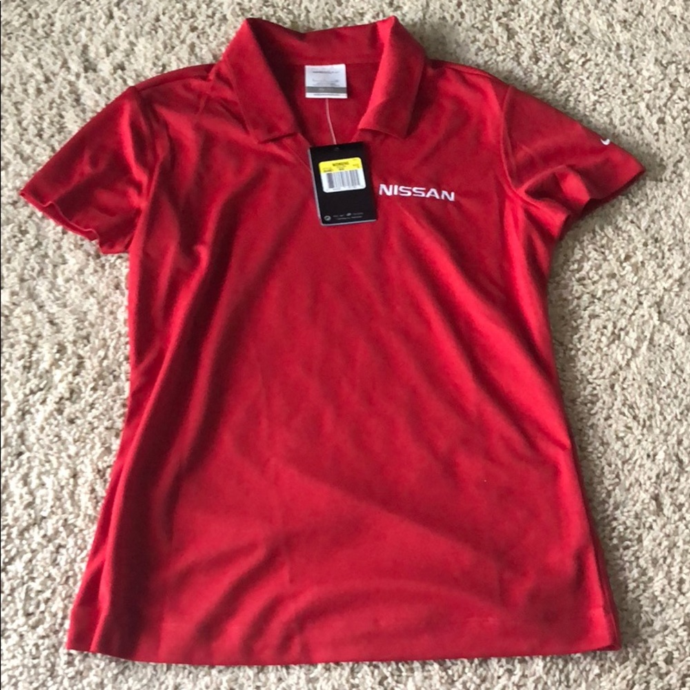 NWT- Nike Red dri-fit Golf/Polo Shirt